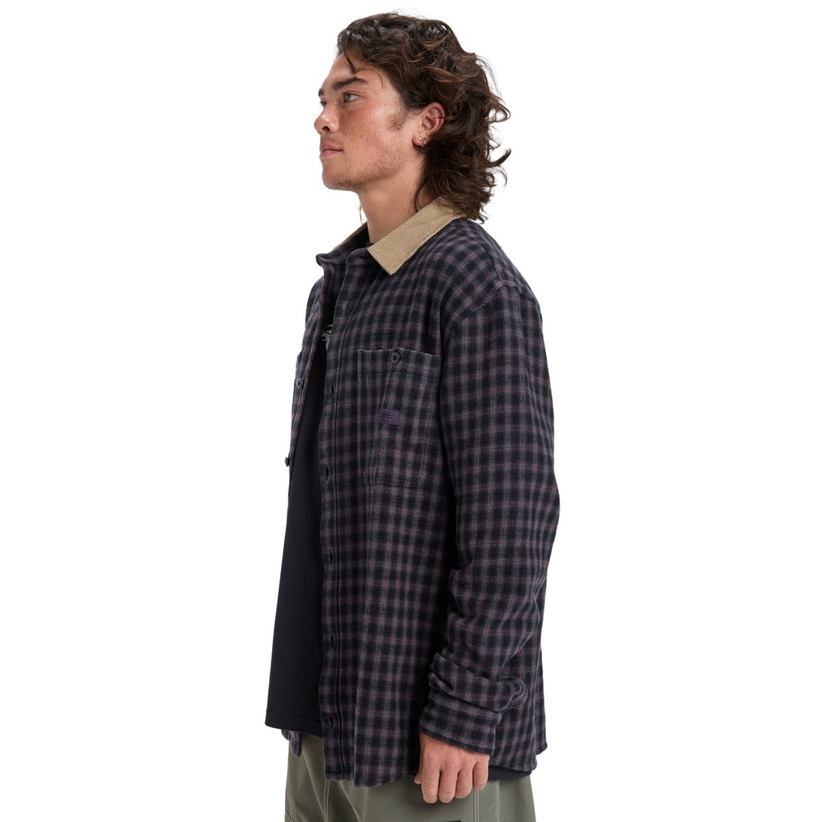 Chemise manches longues MERCURY SANDSTROKES noir sand strokes black, QUIKSILVER