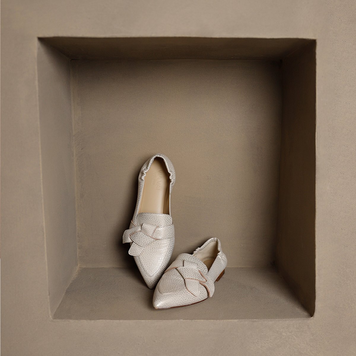 Mocassins LOLA RAYNE beige métallisé, VIA VAI