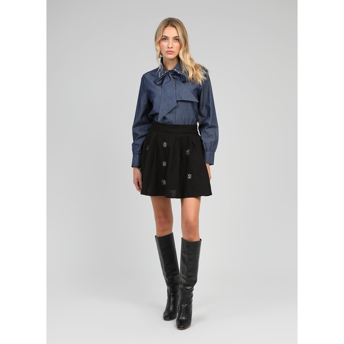 Jupe Courte ROSALIA noir, AN'GE