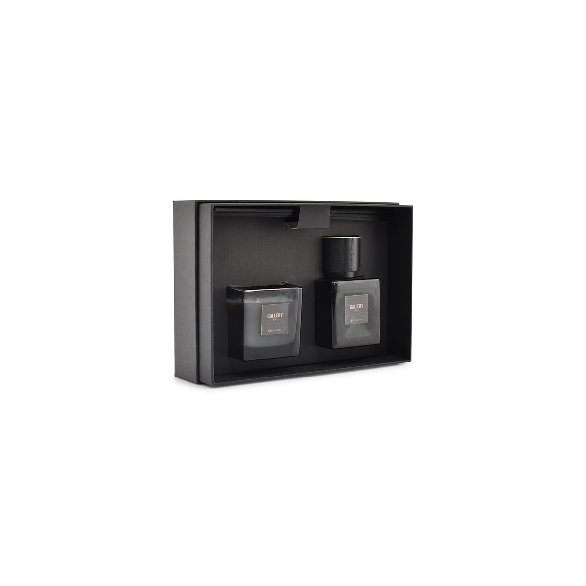 Coffret bougie et diffuseur de parfum Noir GALLERY parfum noir, SP COLLECTION