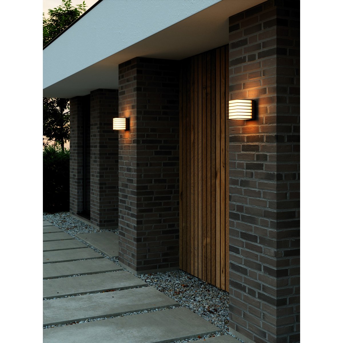 Applique murale extérieure garage ou terrasse en métal, FLUCTUS noir, NORDLUX