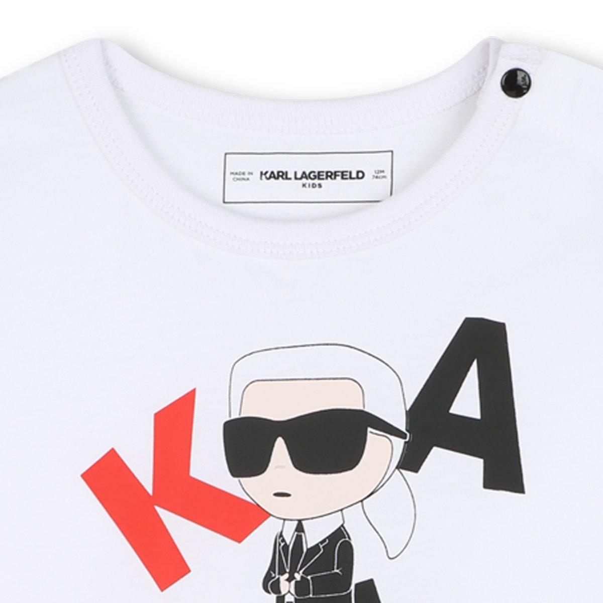 T-shirts à manches longues blanc, KARL LAGERFELD KIDS