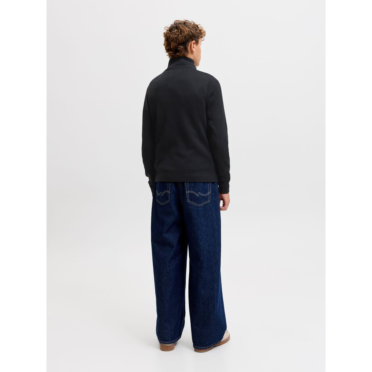 Pull En Maille noire - black, JACK & JONES JUNIOR