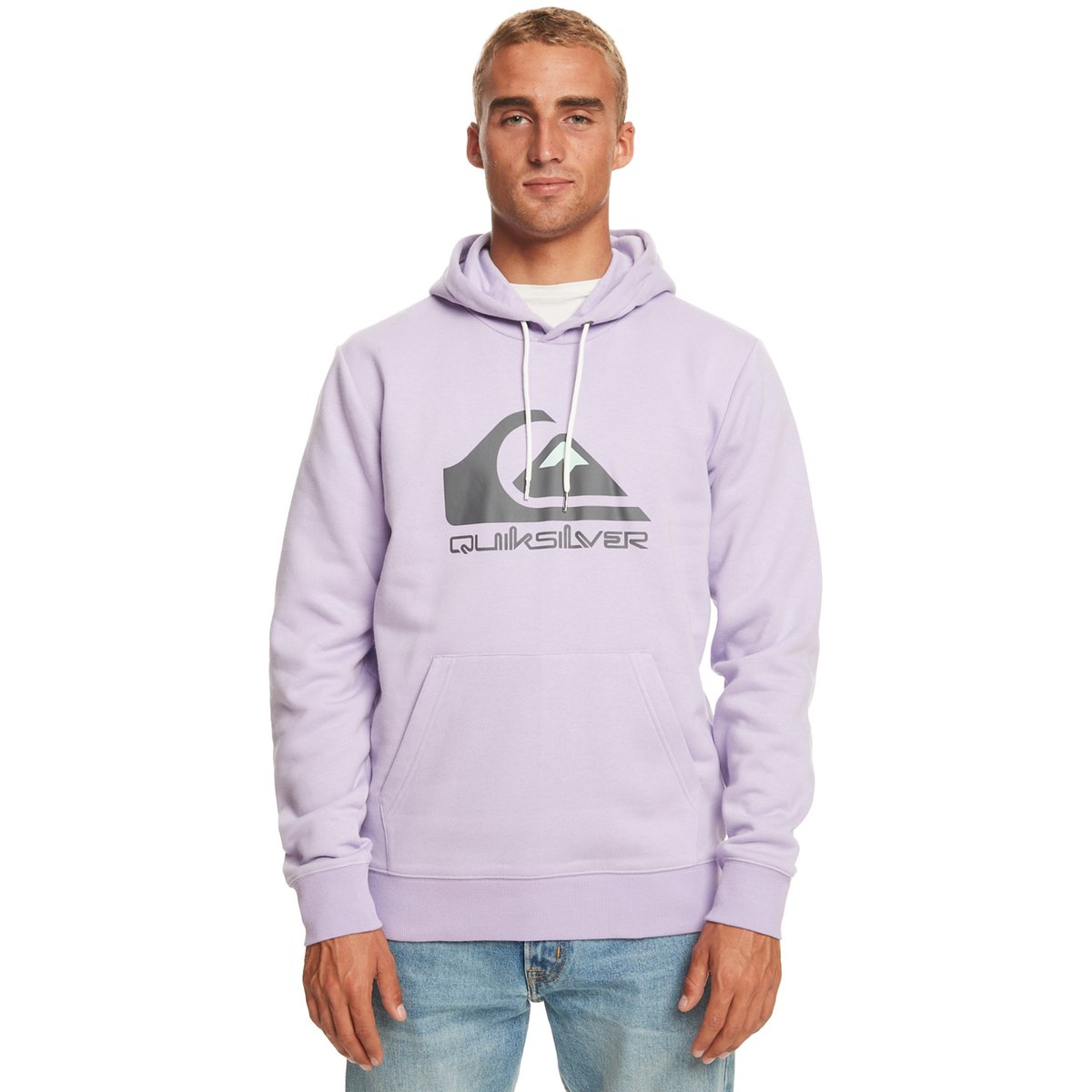 Sweat à capuche big logo hood violet purple rose, QUIKSILVER
