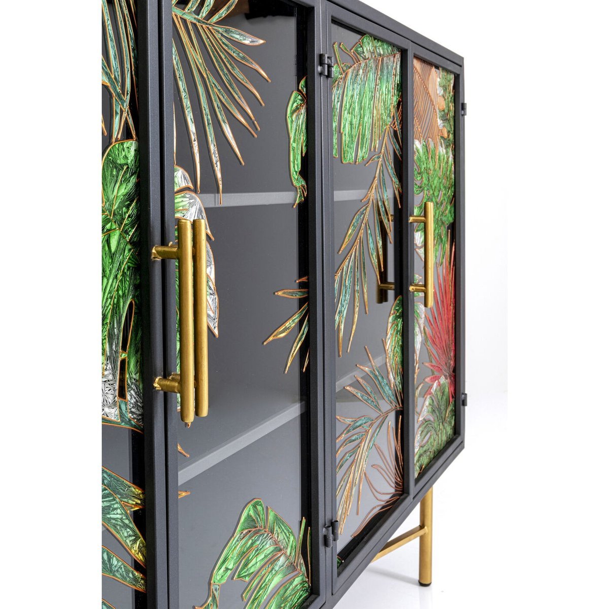 Buffet feuilles en verre, JUNGLE noir, KARE DESIGN