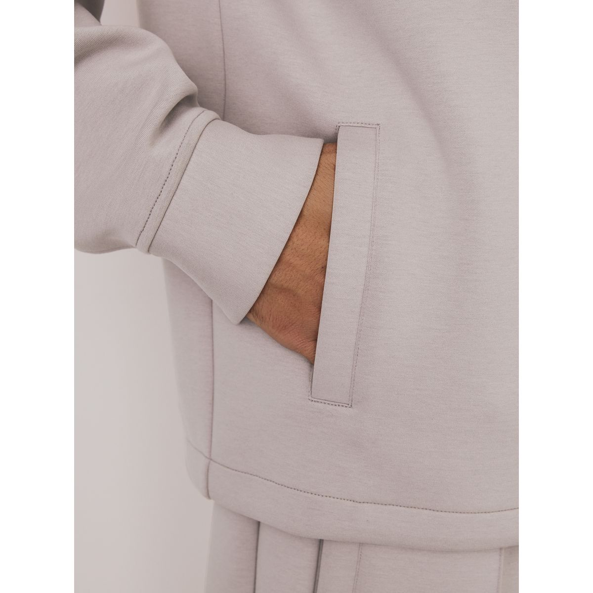 Veste-chemise zippée en néoprène doux gris glacé, NEXT