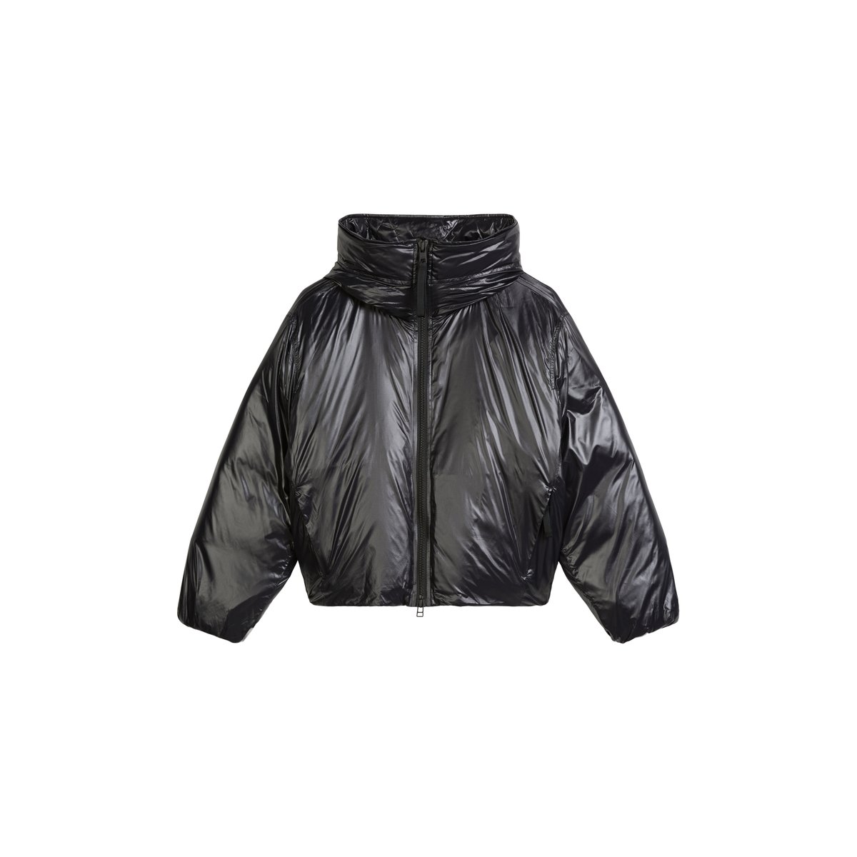 Doudoune oversize en tissu brillant matelassé avec une surface hydrofuge noir, MARC O’POLO DENIM