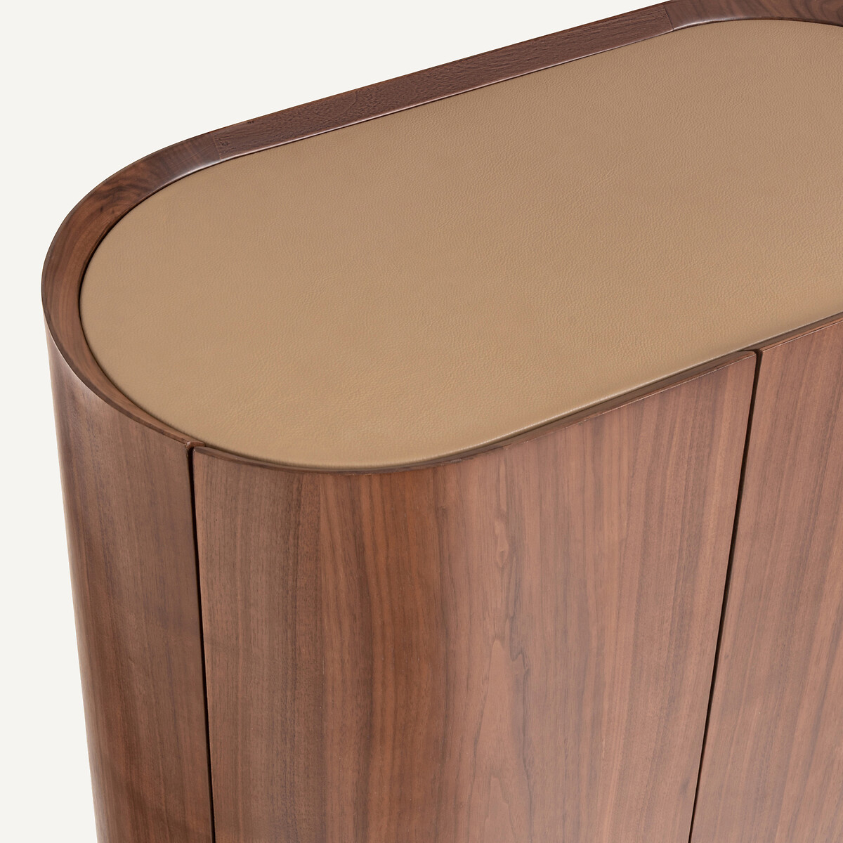 Armoire noyer, plaqué et cuir, Aslen noyer, AM.PM