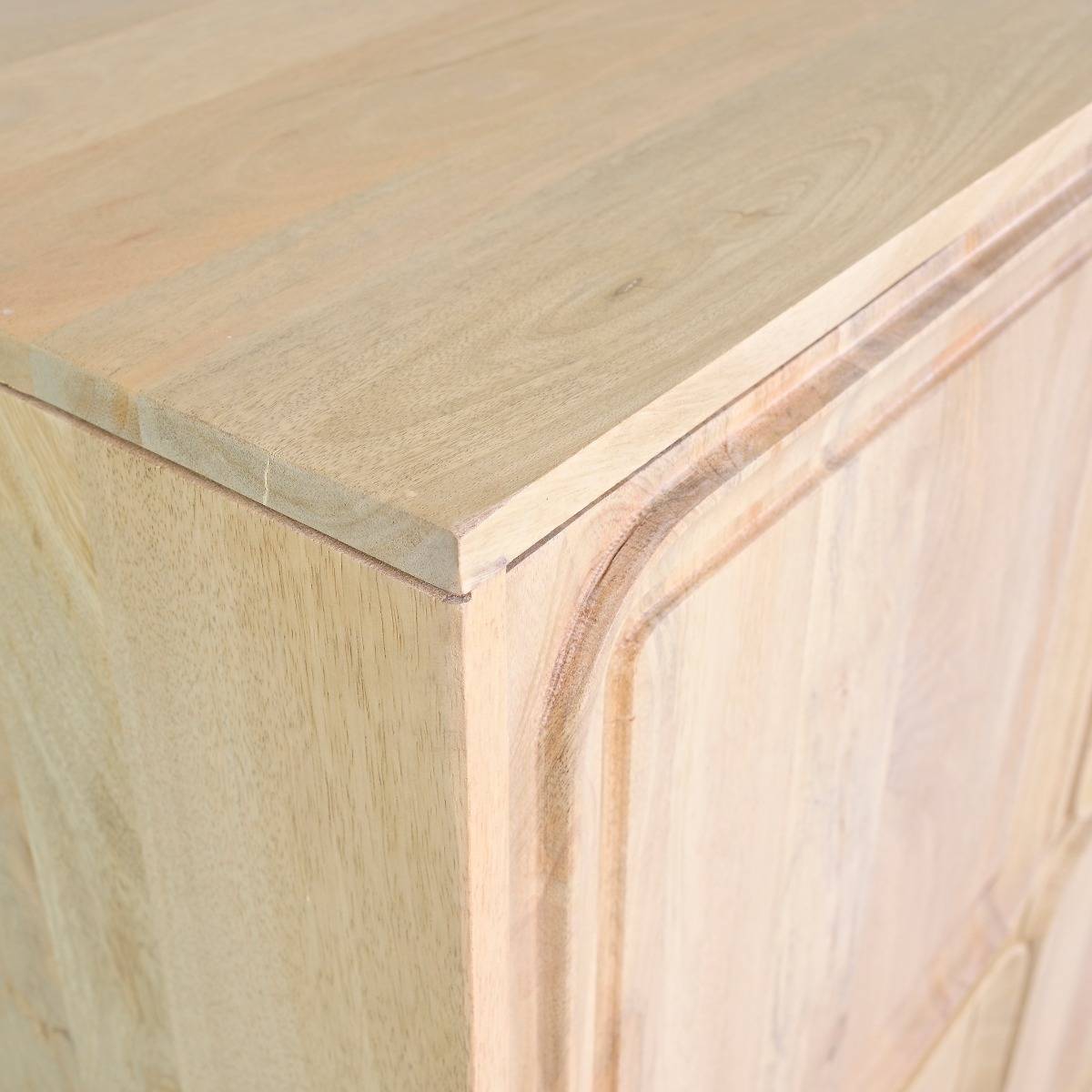 Buffet haut en bois de manguier clair VIVIENNE bois clair, MADE IN MEUBLES