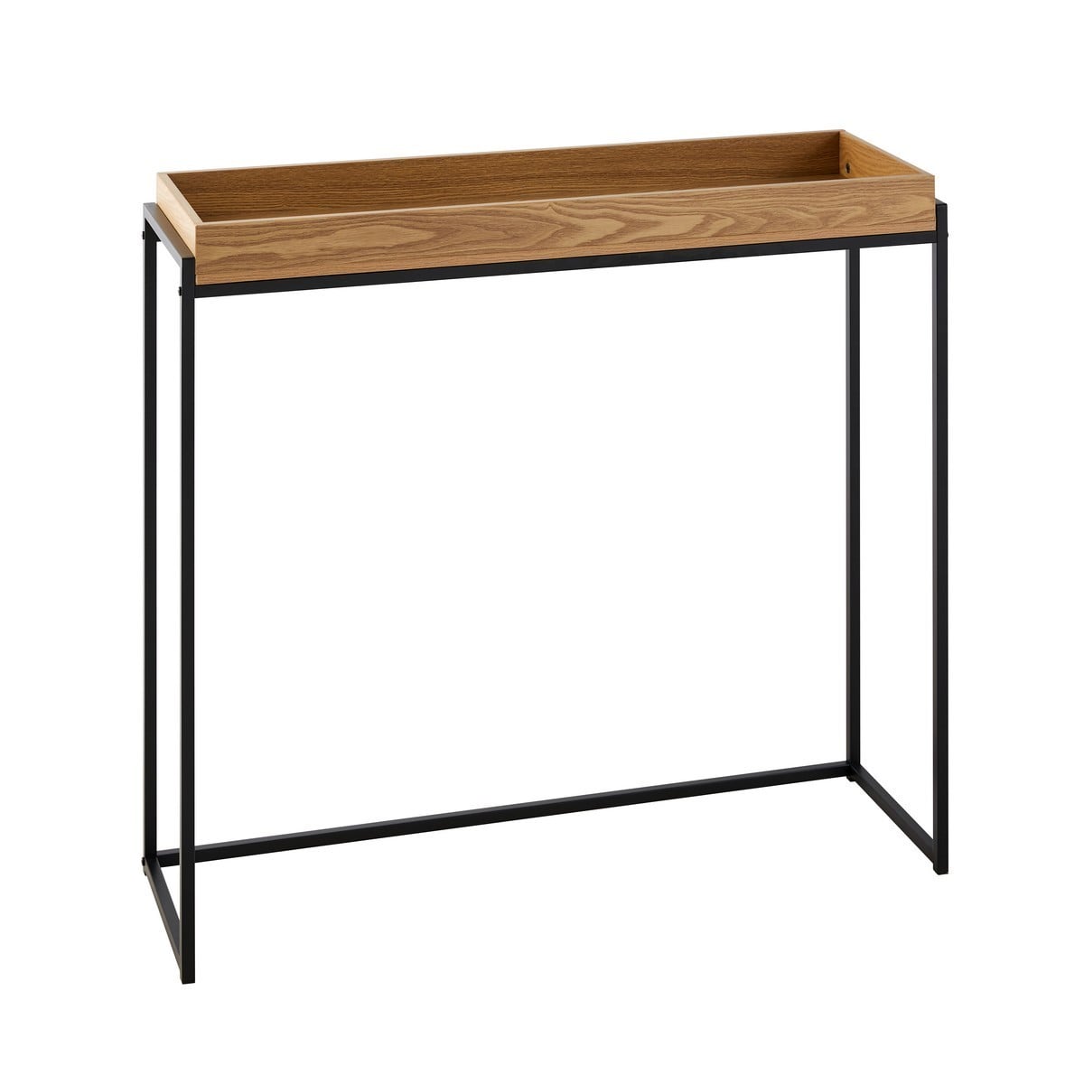 Console avec plateau à rebords bois clair, CALICOSY