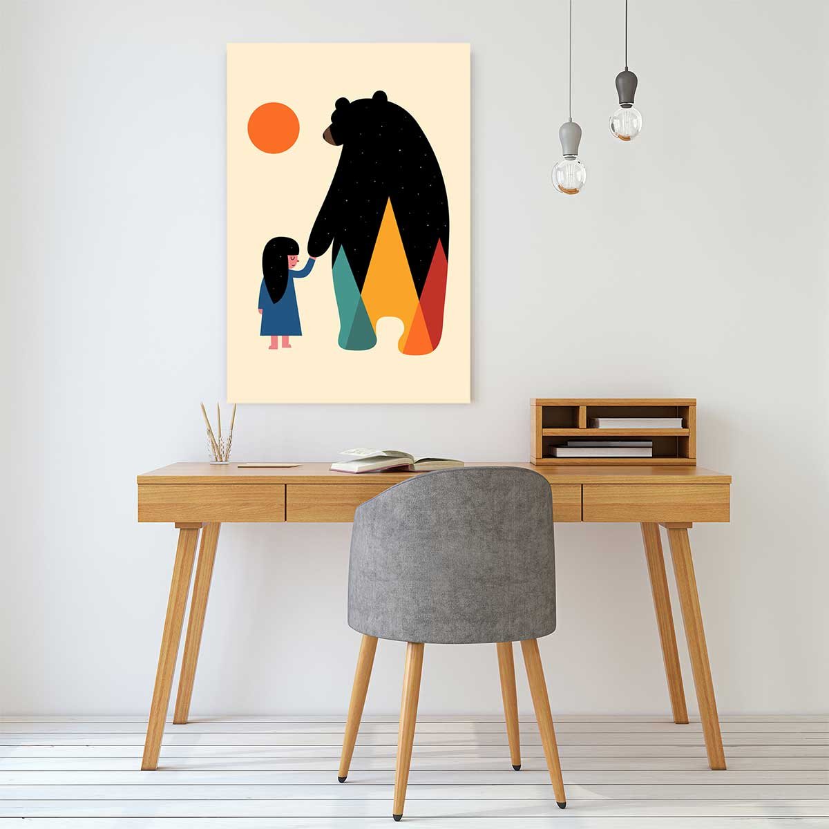 Tableau enfant go home toile imprimée, HEXOA