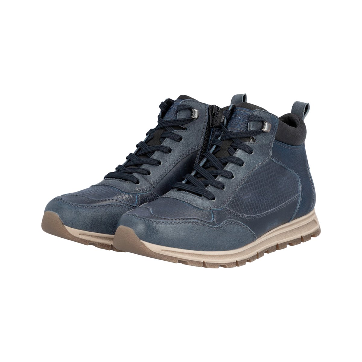 Basket Montante Cuir Kastanie bleu, RIEKER