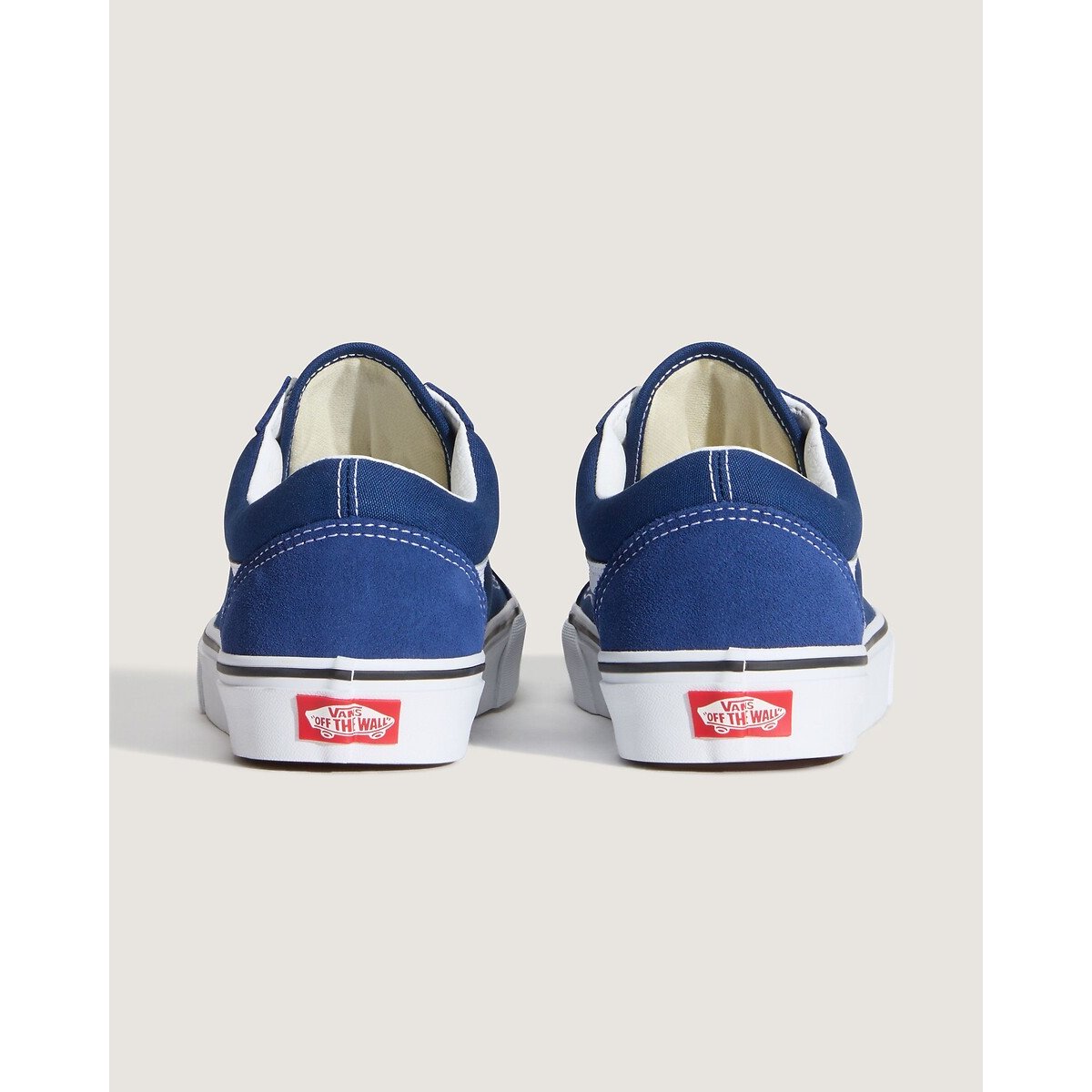 Baskets en cuir OLD SKOOL bleu marine, VANS