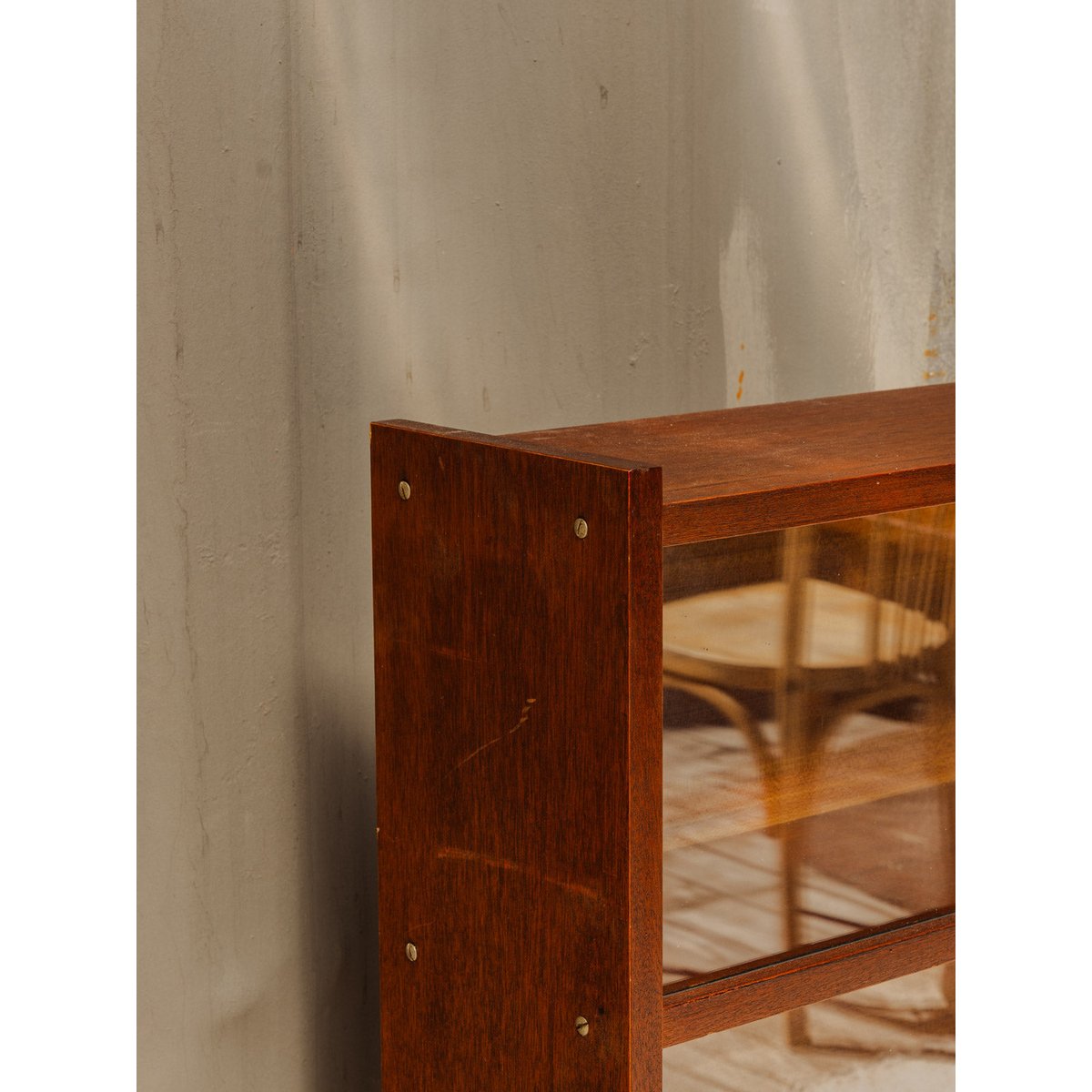 Vitrine en bois Victoria N°1316 - Bon état bois foncé, DEBONGOUT