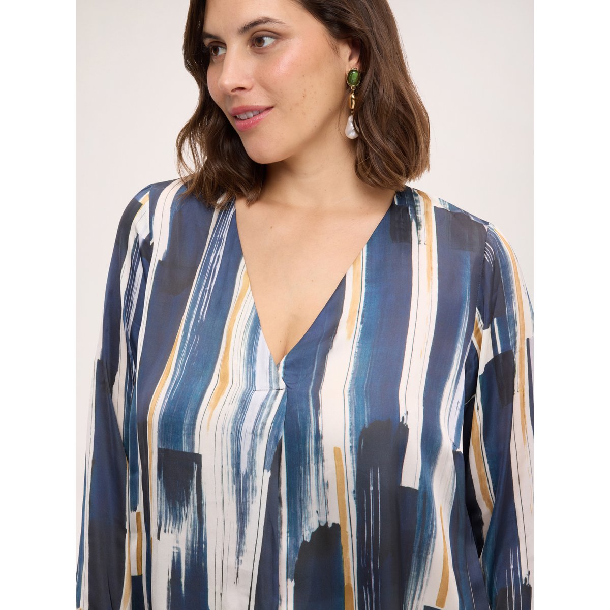 Blouse imprimée bleu, FIORELLA RUBINO