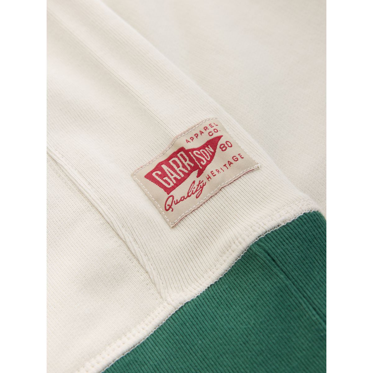 Sweat ras du cou doux à envers bouclé blanc/vert écru, NEXT