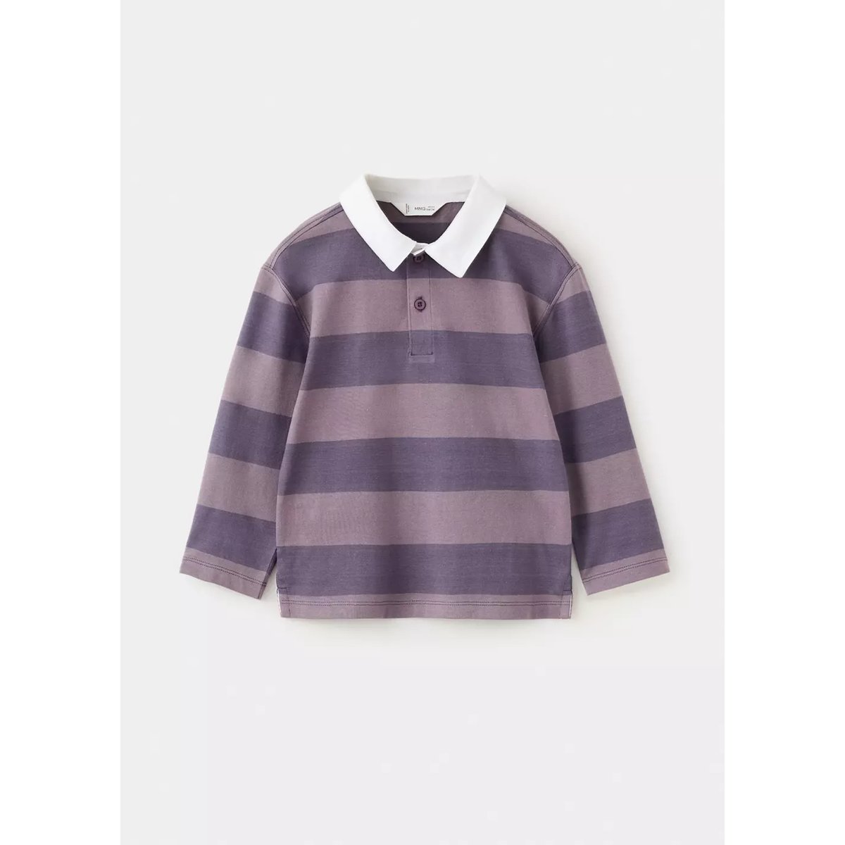 Polo relaxed fit à rayures prune, MANGO BABY