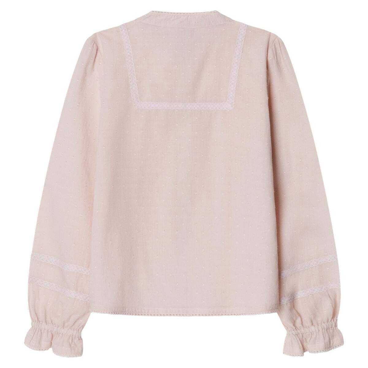 Blouse En Voile Avec Dentelles rose poudré, PEPE JEANS