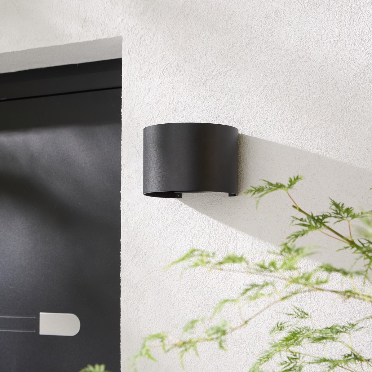 Applique LED ronde, ROXBURY noir, INSPIRE