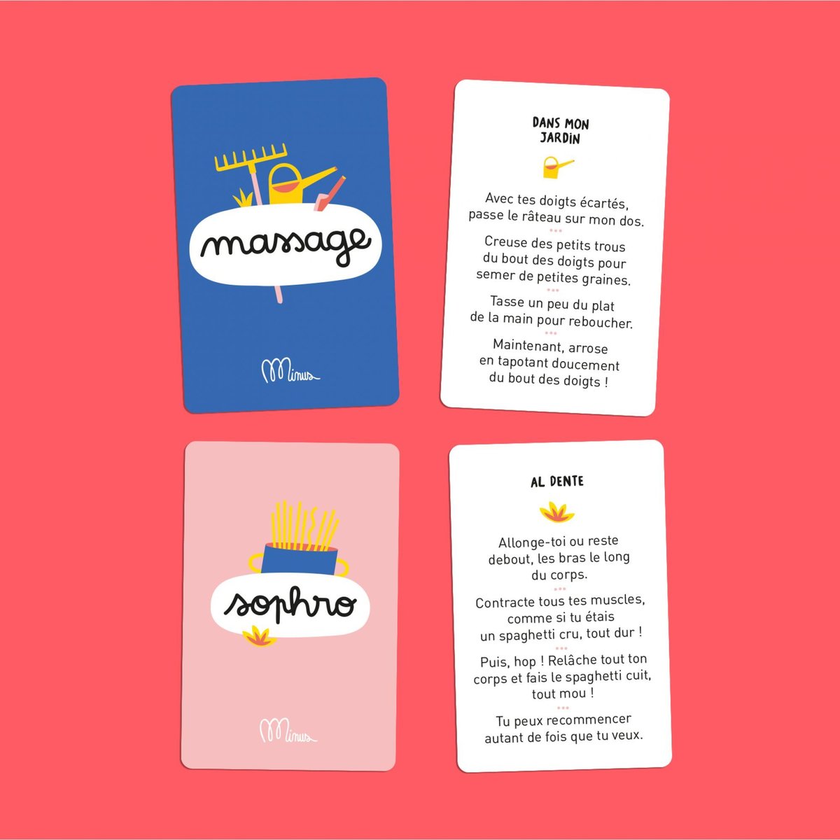 Jeu de carte défis cool - Relax Max ! rose, MINUS EDITIONS