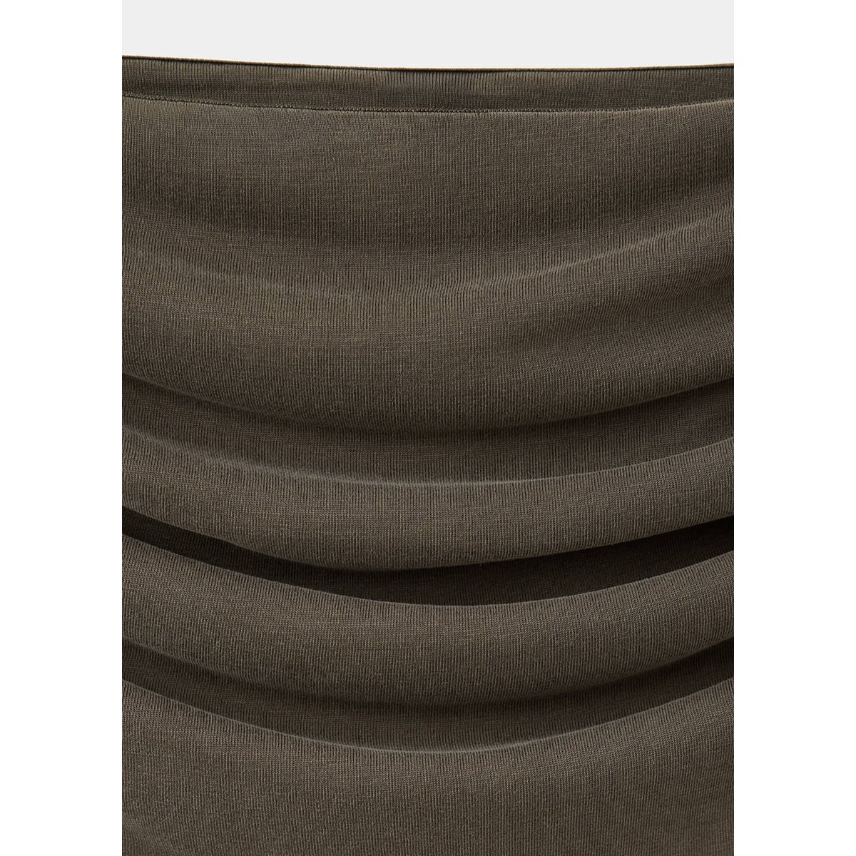 Robe bustier bas asymétrique marron, MANGO