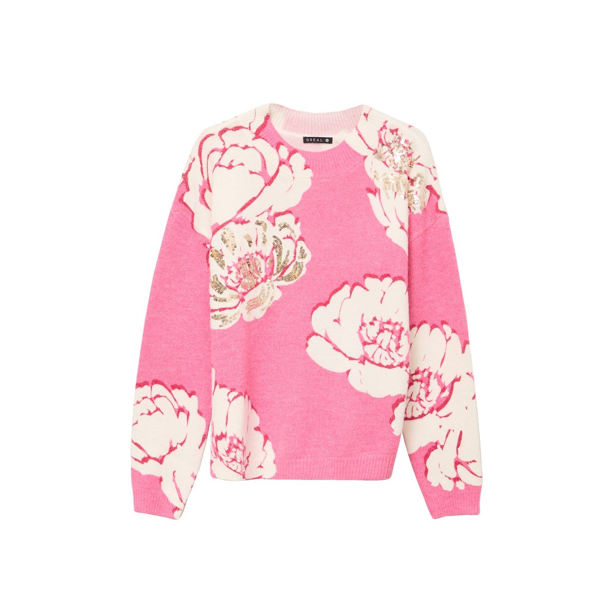 Pull col rond rose, BREAL