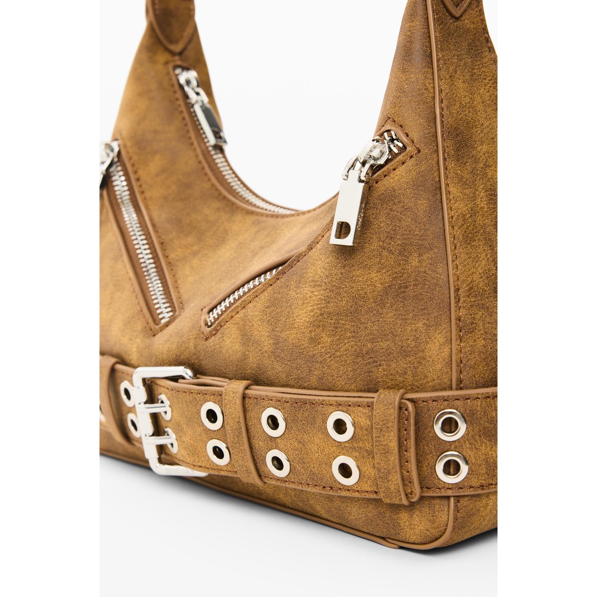 Sac épaule moyen marron, DESIGUAL