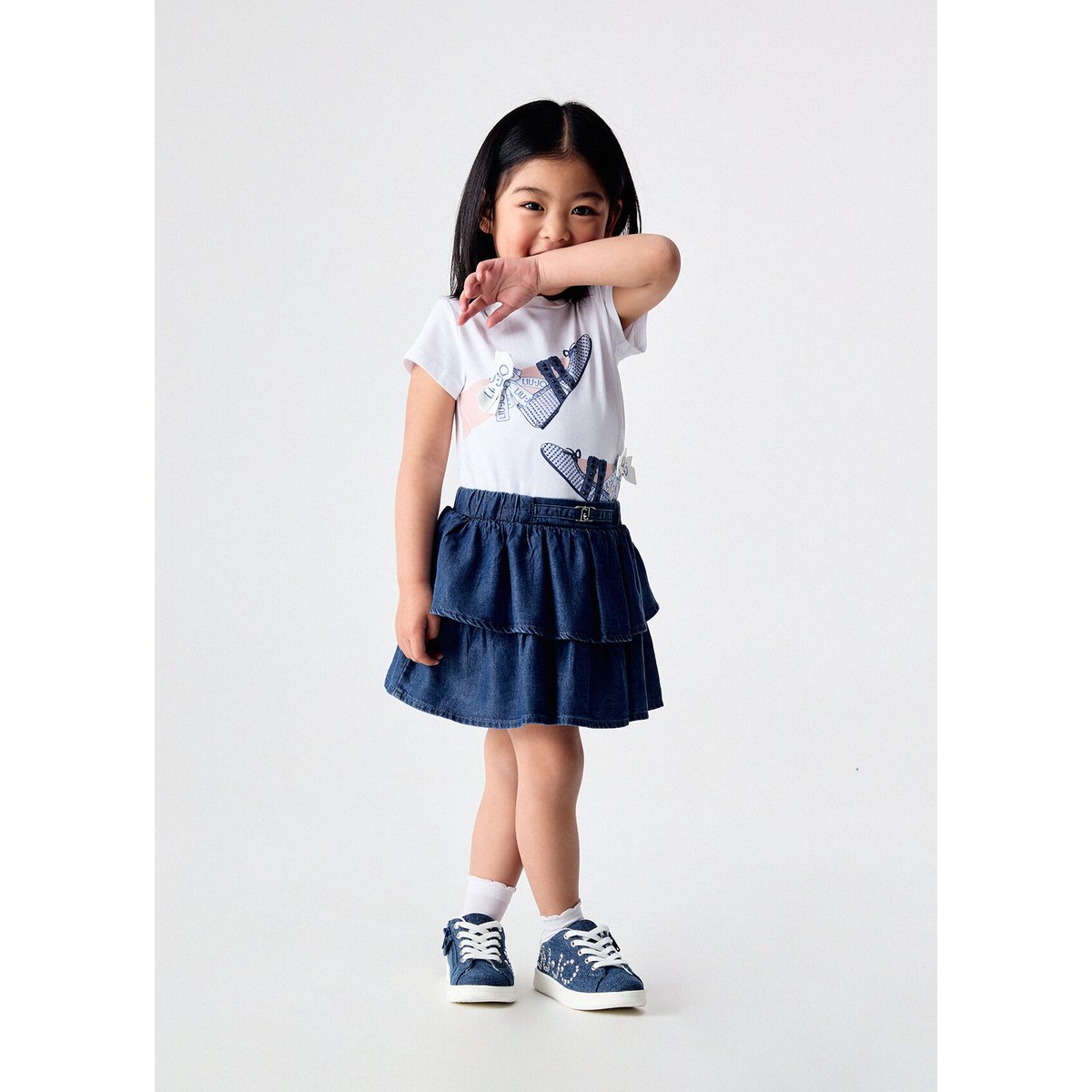 Jupe en denim Tencel denim bleu, LIU JO