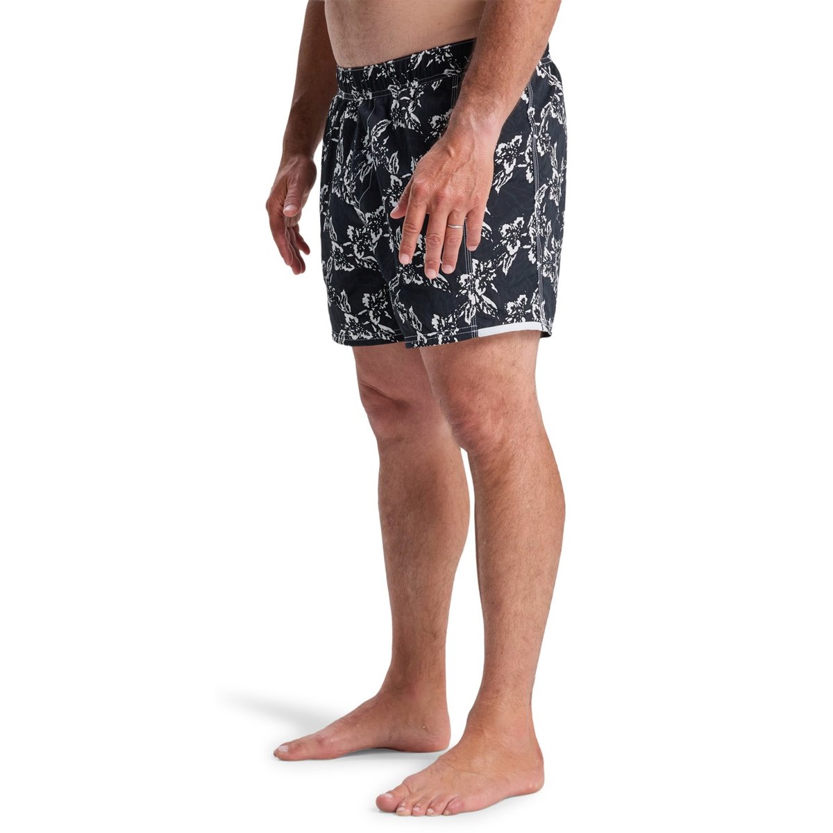 Short de bain DIAMOND ARCH PRINTED 15" noir black interpetal, QUIKSILVER
