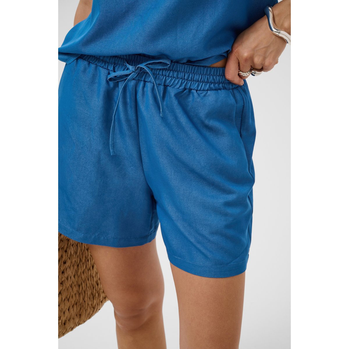 Shorts casual bleu medium blue chambray, KAFFE