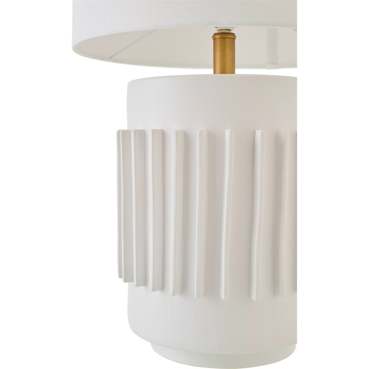 Lampe de table en céramique striée blanc, RECOLLECTION