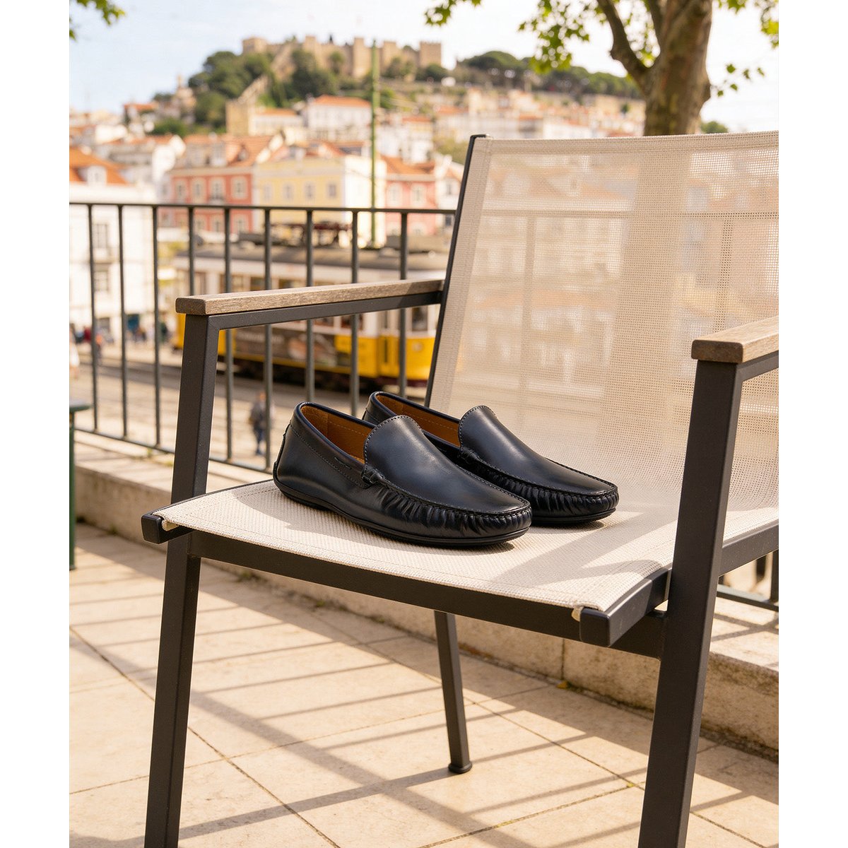 Mocassin LUCA bleu patiné, FINSBURY