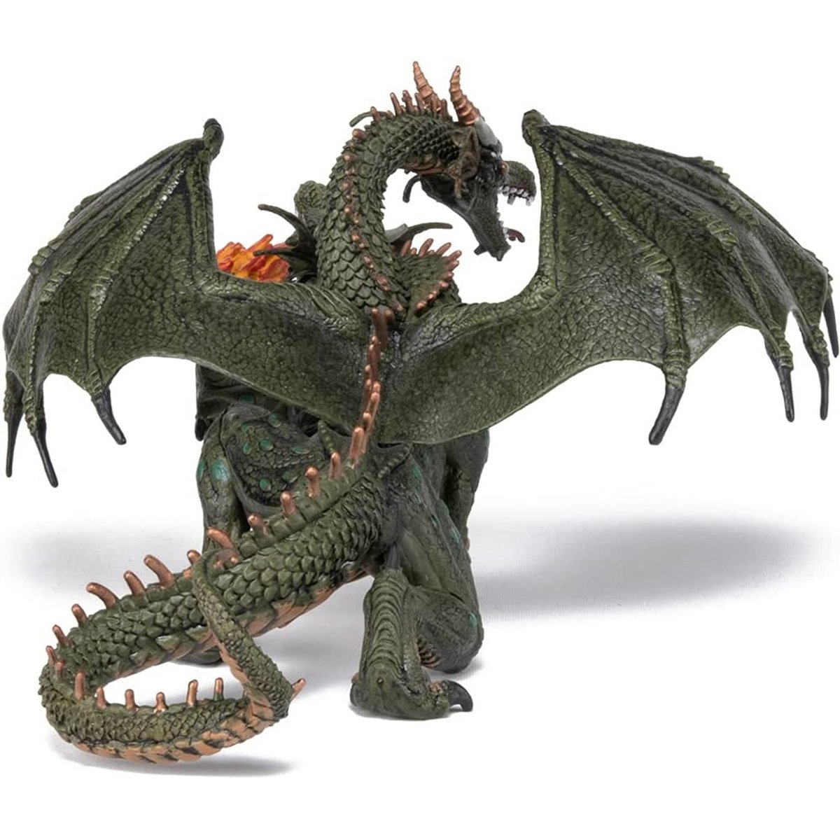 Figurine Dragon deux têtes vert, PAPO