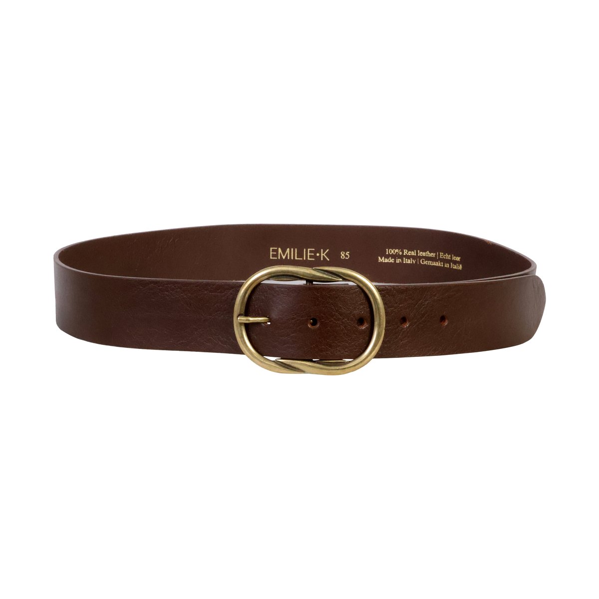 Ceinture Cuir Kallista Avec Pochette Cadeaux marron, EMILIE KARSTON
