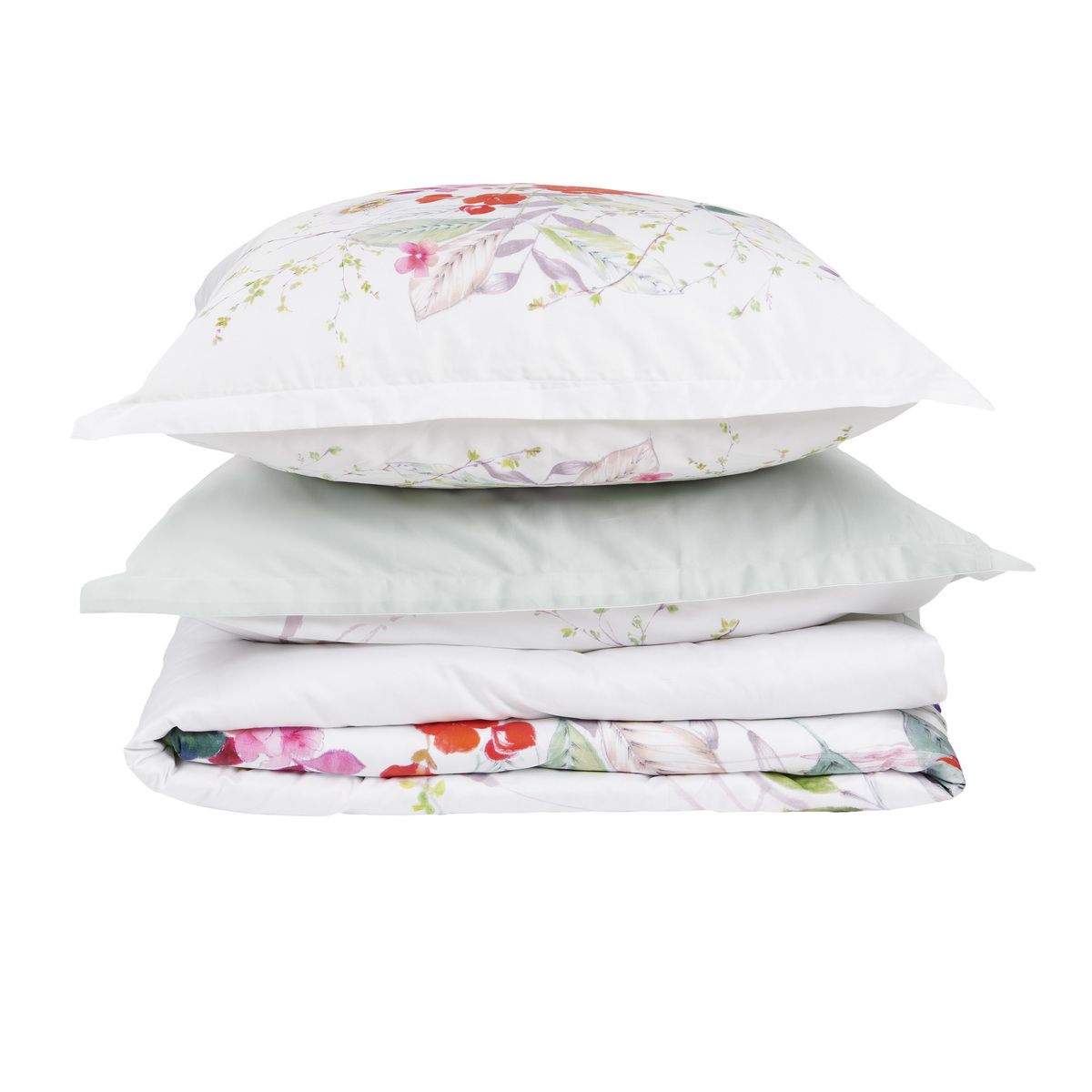 Housse De Couette Satin De Coton - CARMEN fleurs, TRADITION DES VOSGES