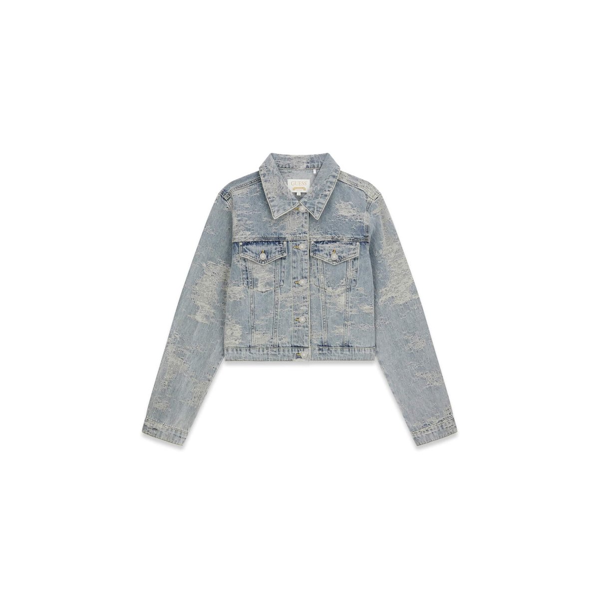 Veste En Denim bleu clair, GUESS