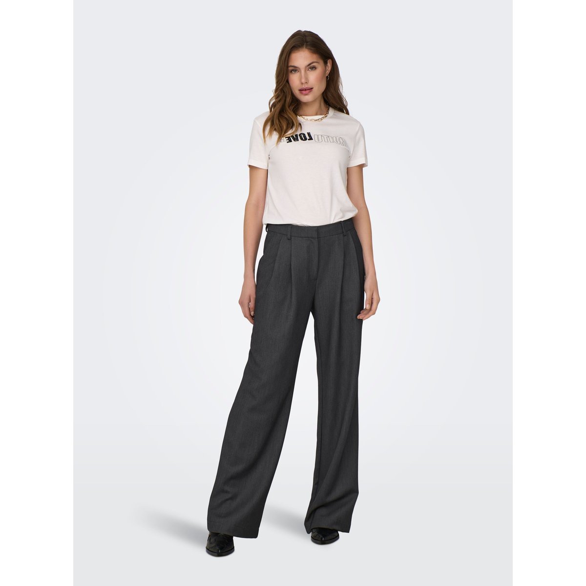 Pantalon dark grey melange, ONLY