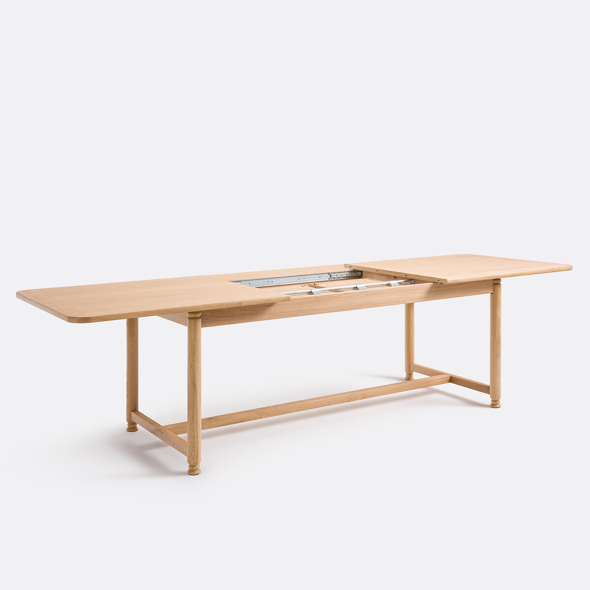 Table à manger, extensible, en chêne et plaqué, 6 à 10 couverts, SOLERON coloris chêne, LA REDOUTE INTERIEURS