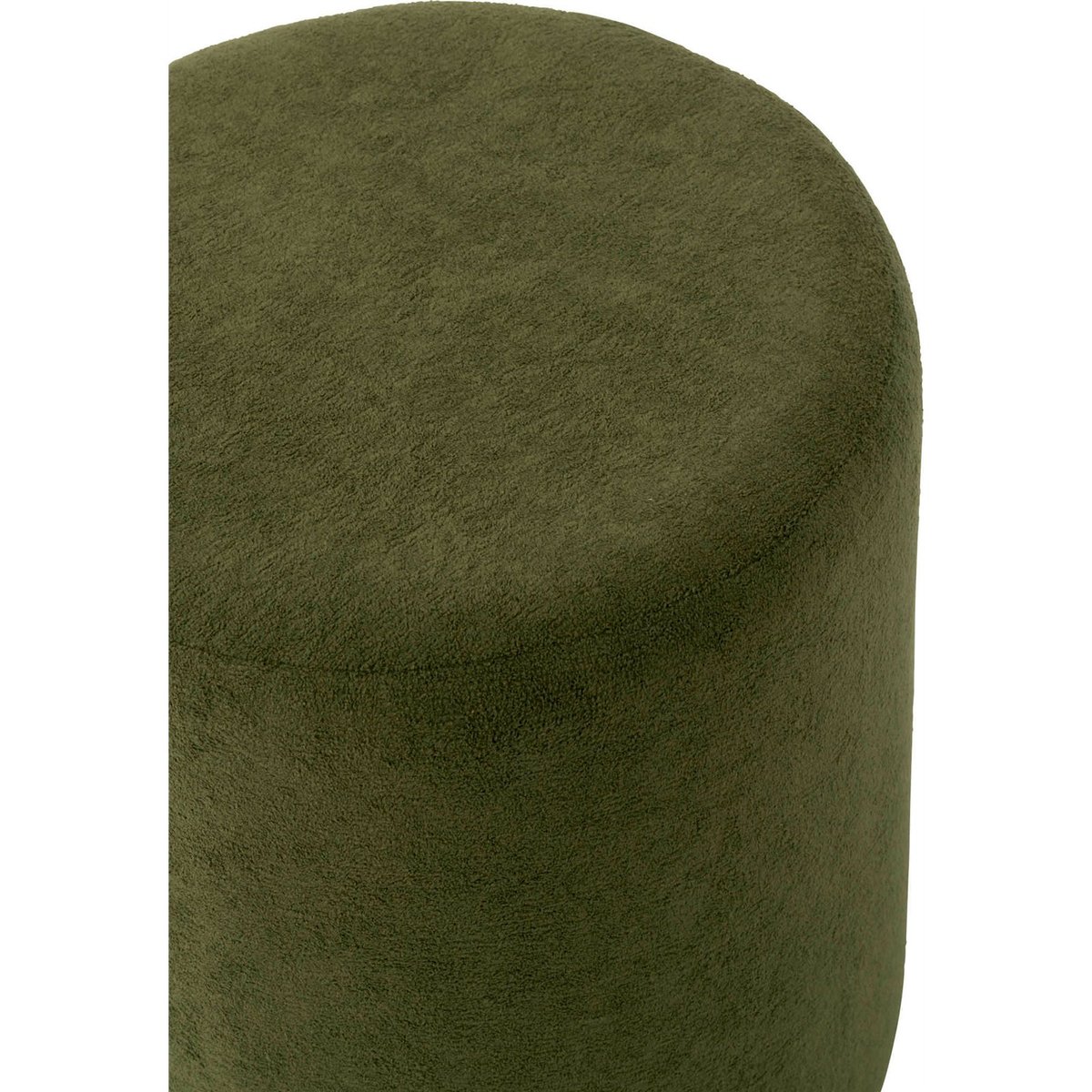 Pouf rond en tissu vert, RECOLLECTION