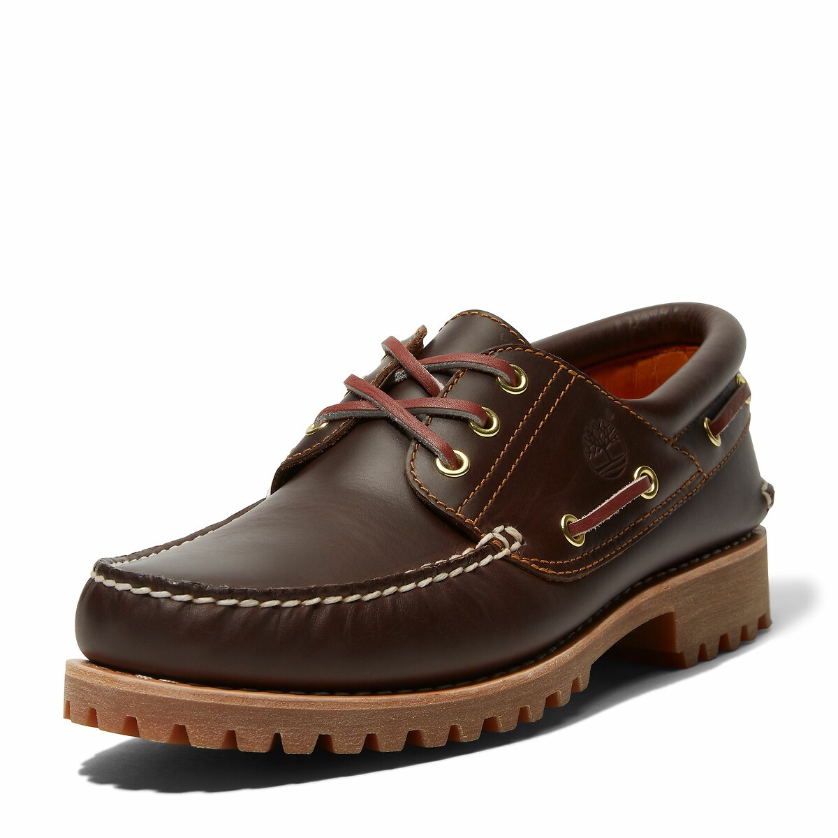 Authentieke bootschoenen met 3 oogjes kastanje, TIMBERLAND