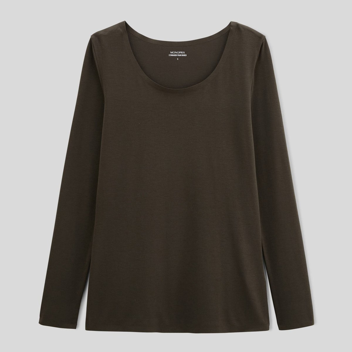 T-shirt manches longues finitions invisibles commando, MONOPRIX