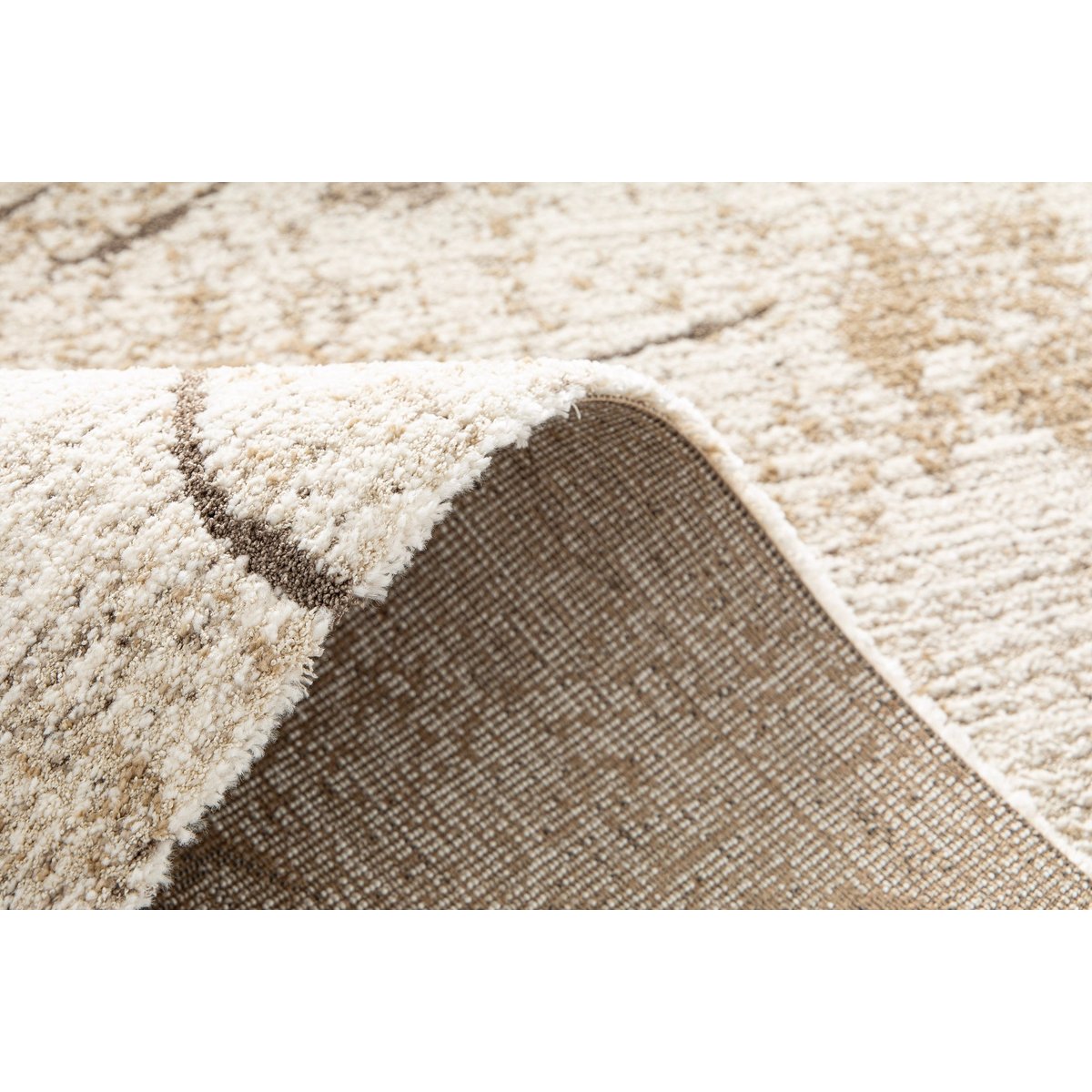Tapis doux et design CRACKLE beige sable, AFK LIVING