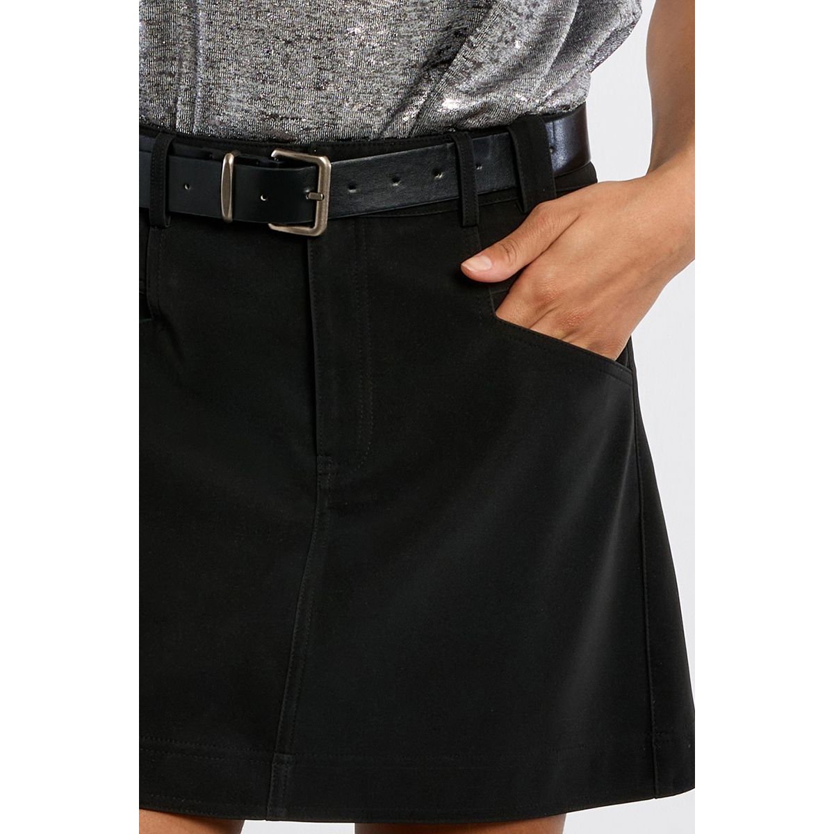 Jupe mini, sporty noir, LILI SIDONIO