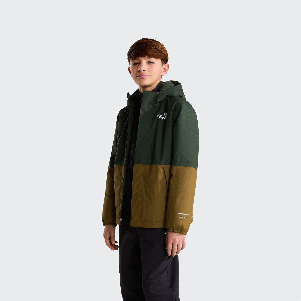 Cappotto foderato sherpa e cappuccio marrone/camel, THE NORTH FACE