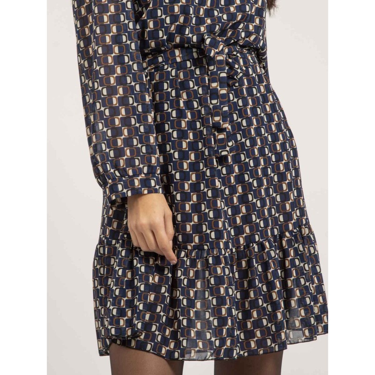 Robe Courte Motifs Ipertia bleu marine, DONA LISA