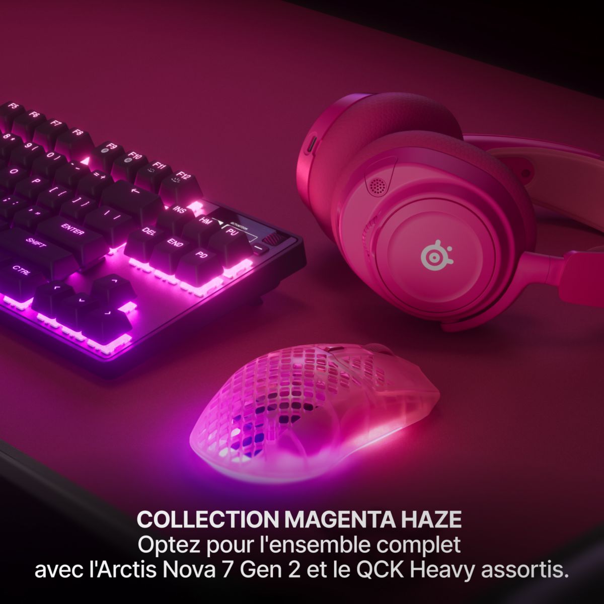 Souris Gamer Sans Fil Aerox 3 WL Gen 2 - MagentaHaze couleur unique, STEELSERIES