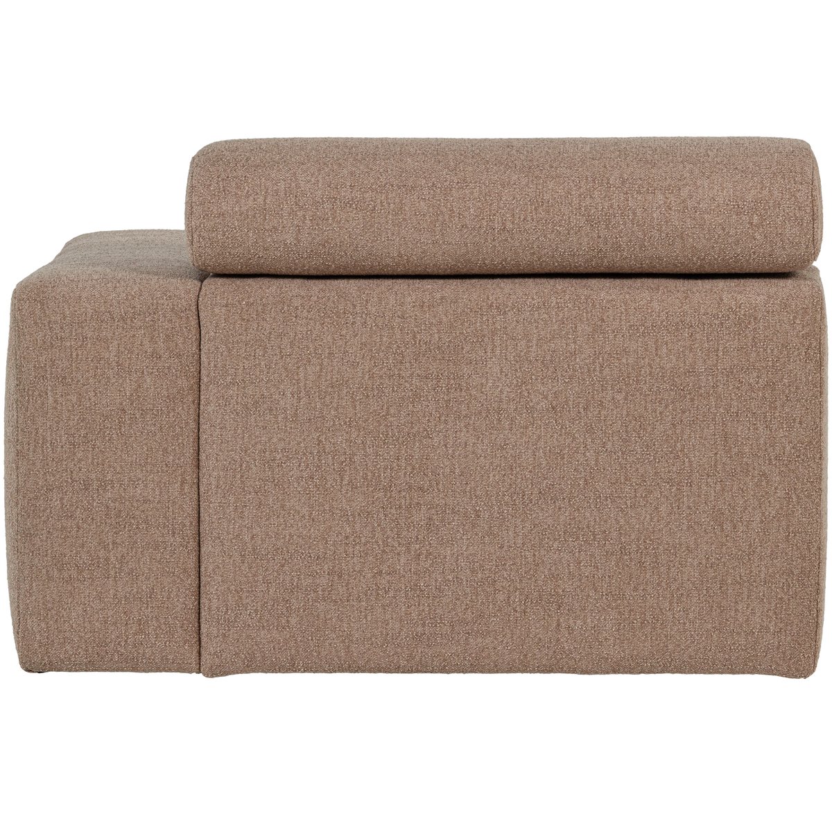 Élément d'angle droite 1 place en tissu NOVI taupe, WOOOD