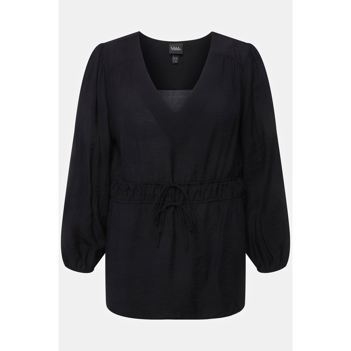 Chemisier, matière texturée noir, ULLA POPKEN