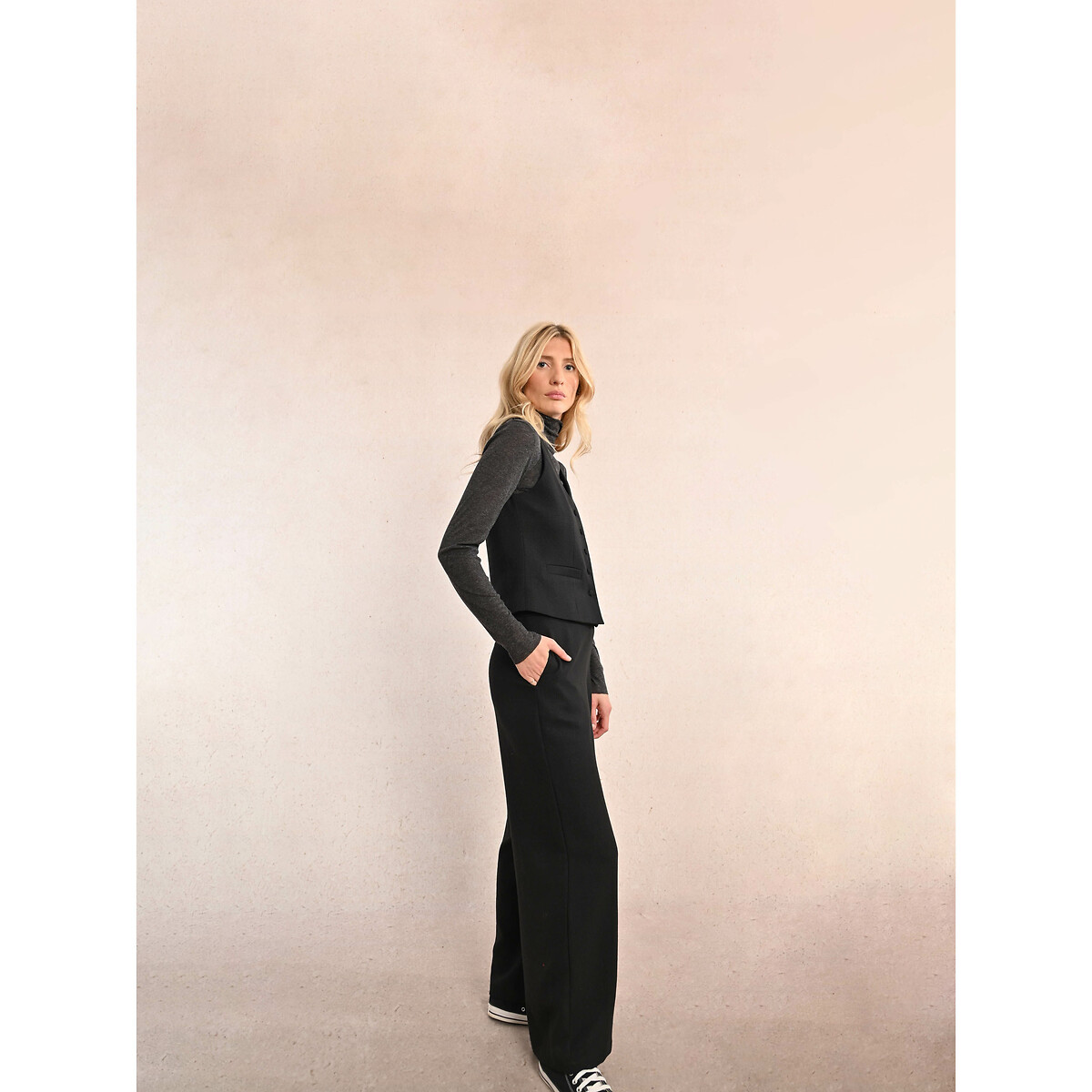 Fitted Waistcoat black, MOLLY BRACKEN