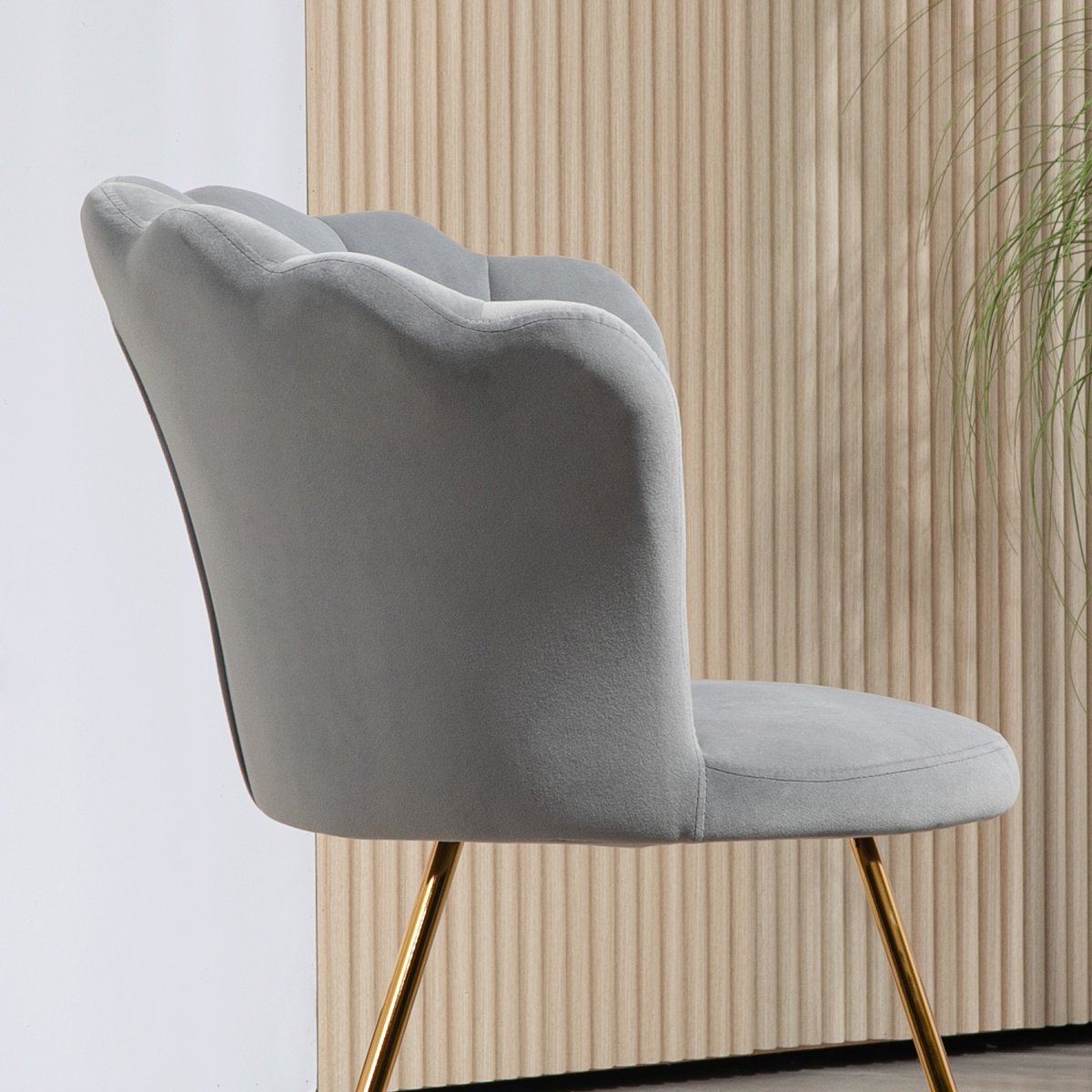 Accent Chair Polyester Gris gris, or, HOMCOM